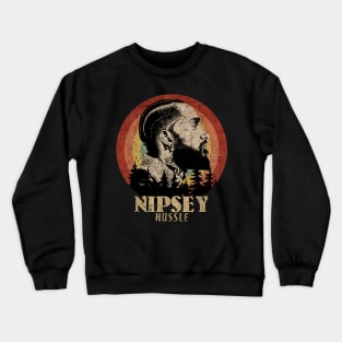 Retro Sunset Nipsey Hussle Crewneck Sweatshirt